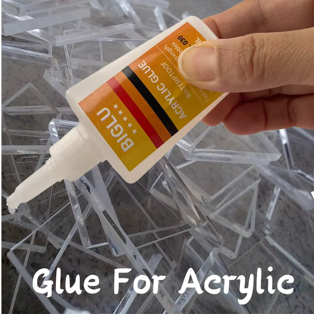 Colle instantanée liquide transparente pour verre organique acrylique, carte PMMA PC 30 secondes, liaison rapide, adhésif étanche
