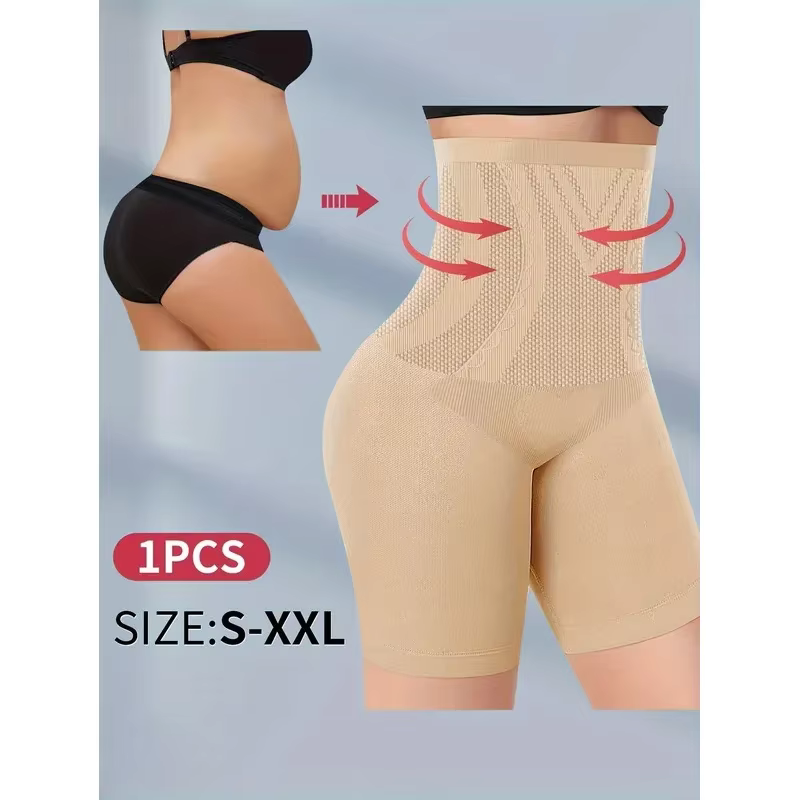 1 pièce Culotte sans couture taille haute pour femme