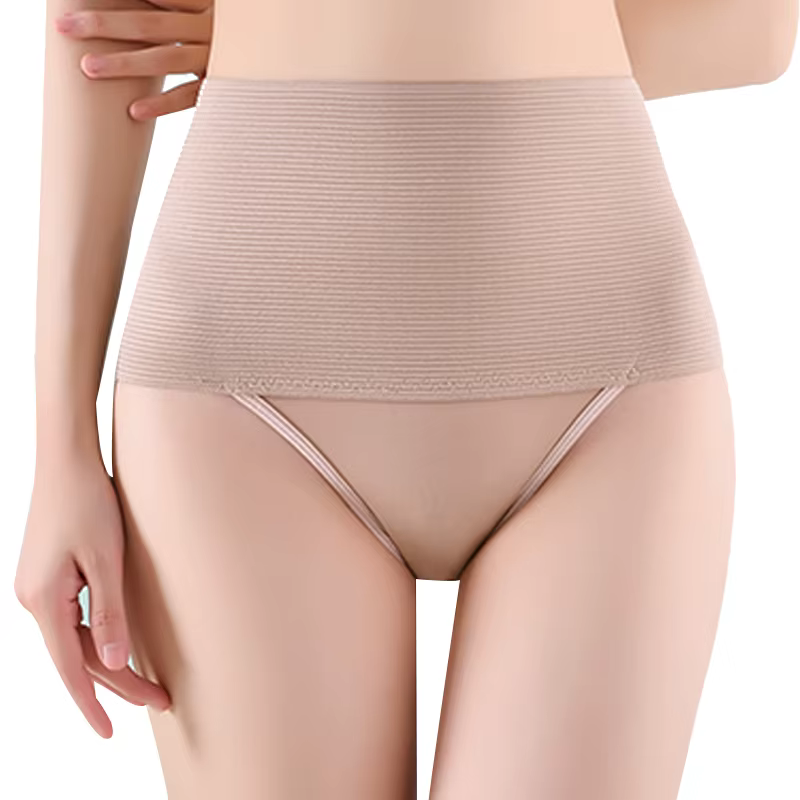 Lot de 2 Culottes Gainantes Taille Haute Sans Coutures Confortables pour Femme – Sous-vêtements Sculptants Élastiques et Strings Amincissants