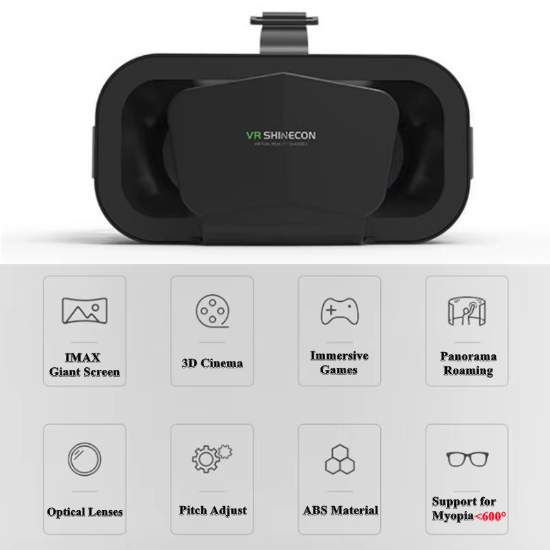 Shinecon réalité virtuelle Viar 3D VR lunettes dispositif casque lentilles casque lunettes intelligente pour Smartphone téléphone portable réalité Mobile