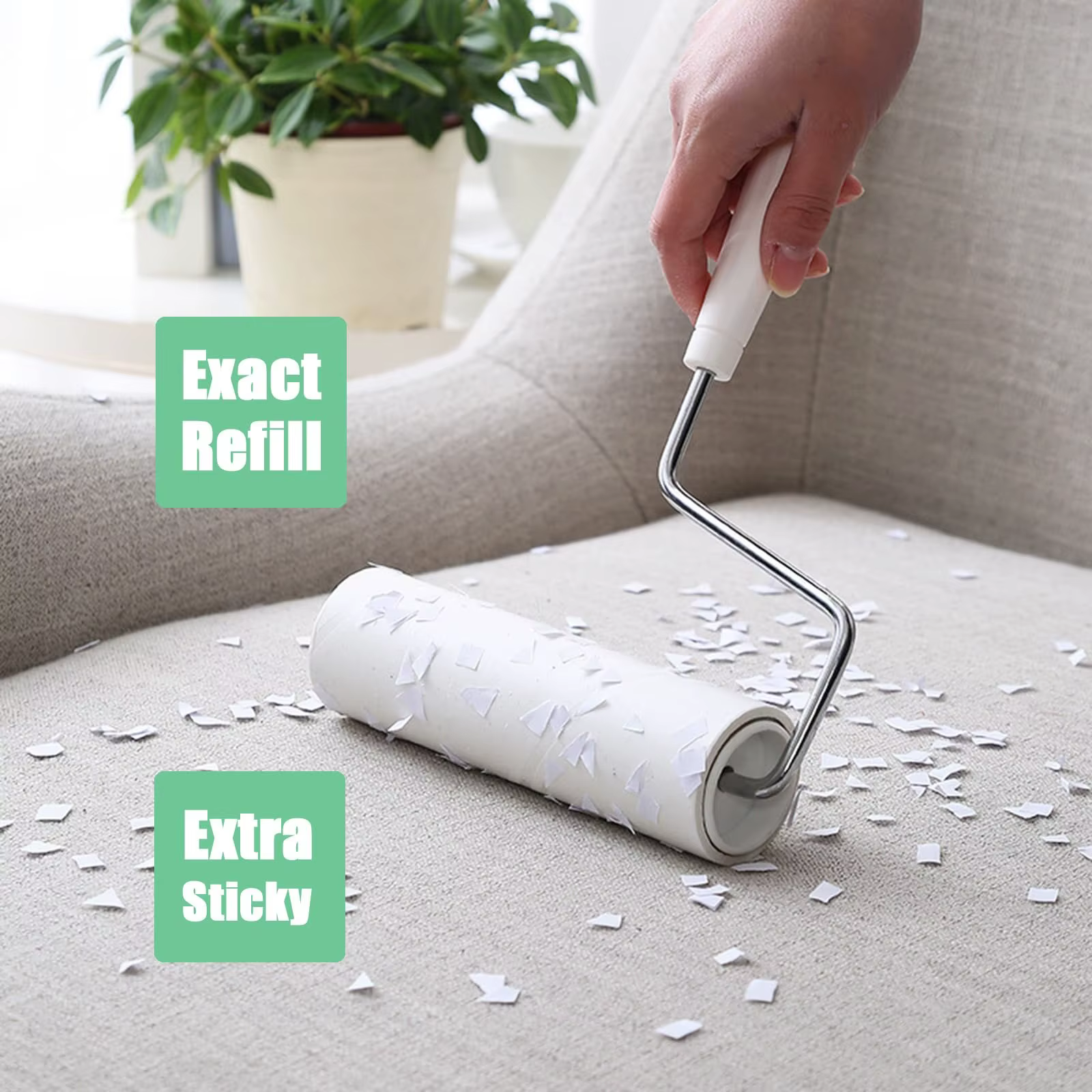Recharges de rouleaux anti-poils de 6,3/7,48/9,45 pouces, extra collantes, pour poils d'animaux, 60 feuilles par rouleau, lot de 5, 300 feuilles au total