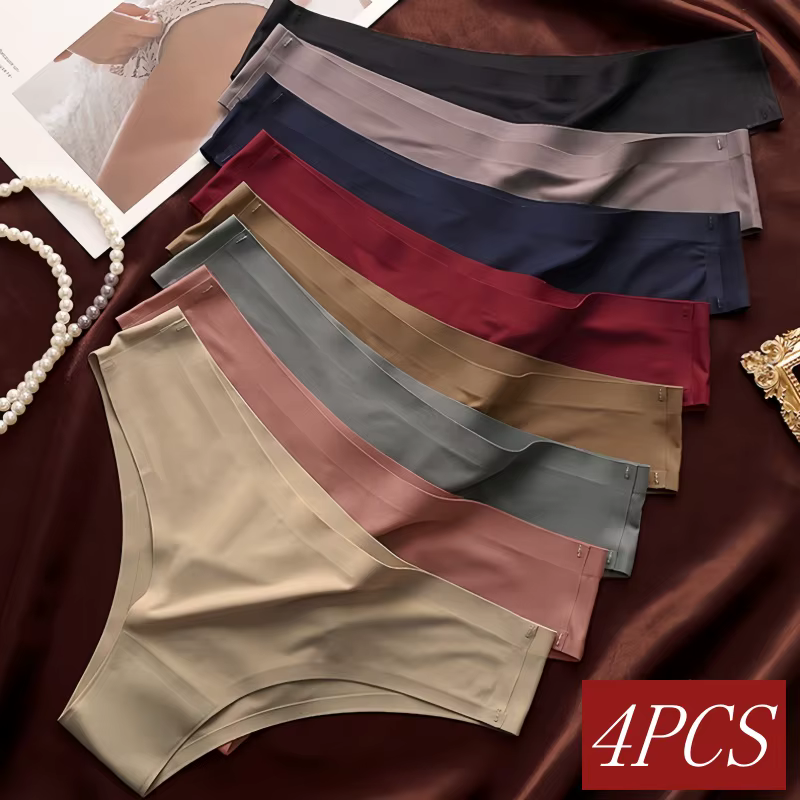 Lot de 4 culottes brésiliennes sans couture pour femme