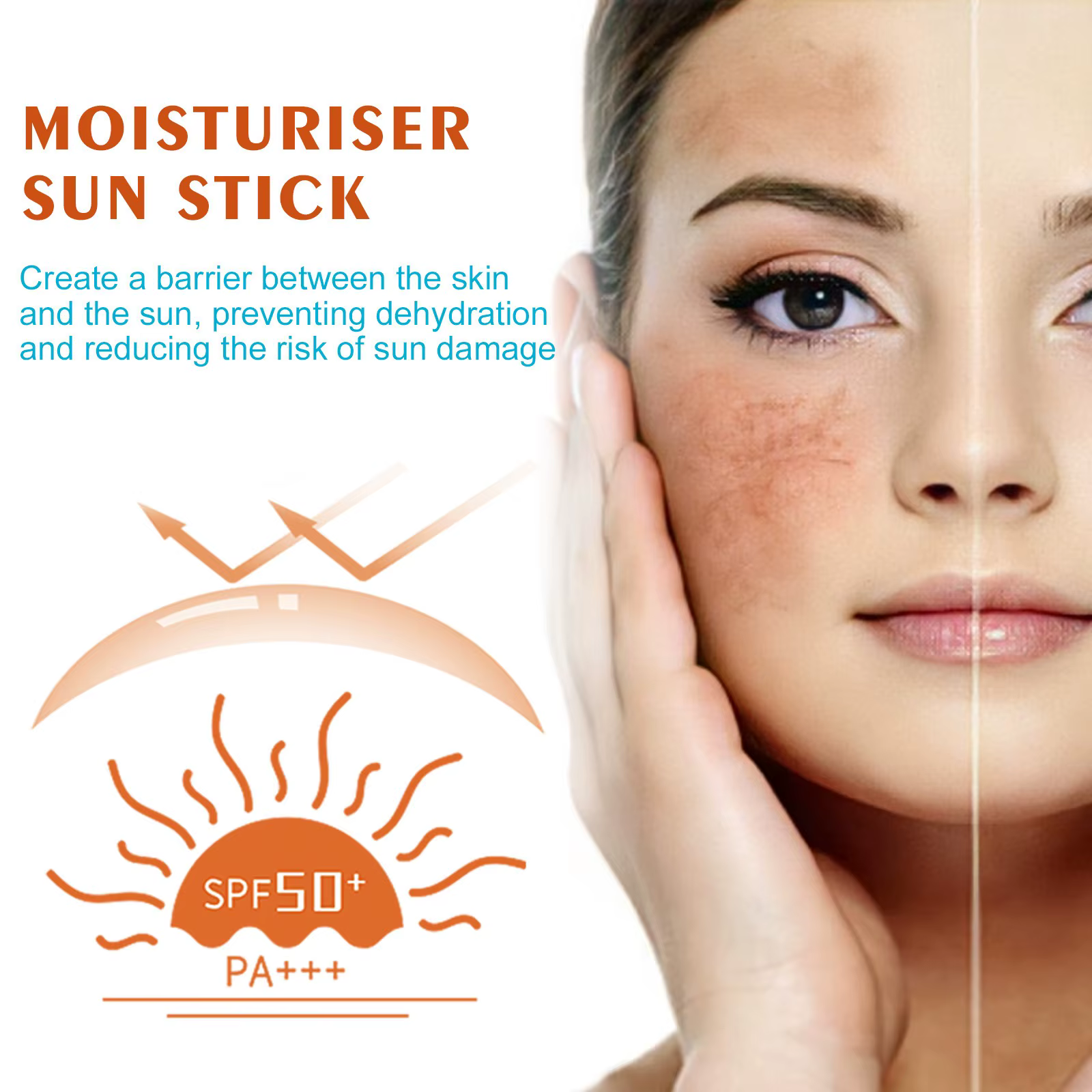 Bâton de crème solaire SPF 50 +, protection UV, Anti-oxydation, crème d'isolation, légère, coréenne, tous les types de peau, cosmétiques