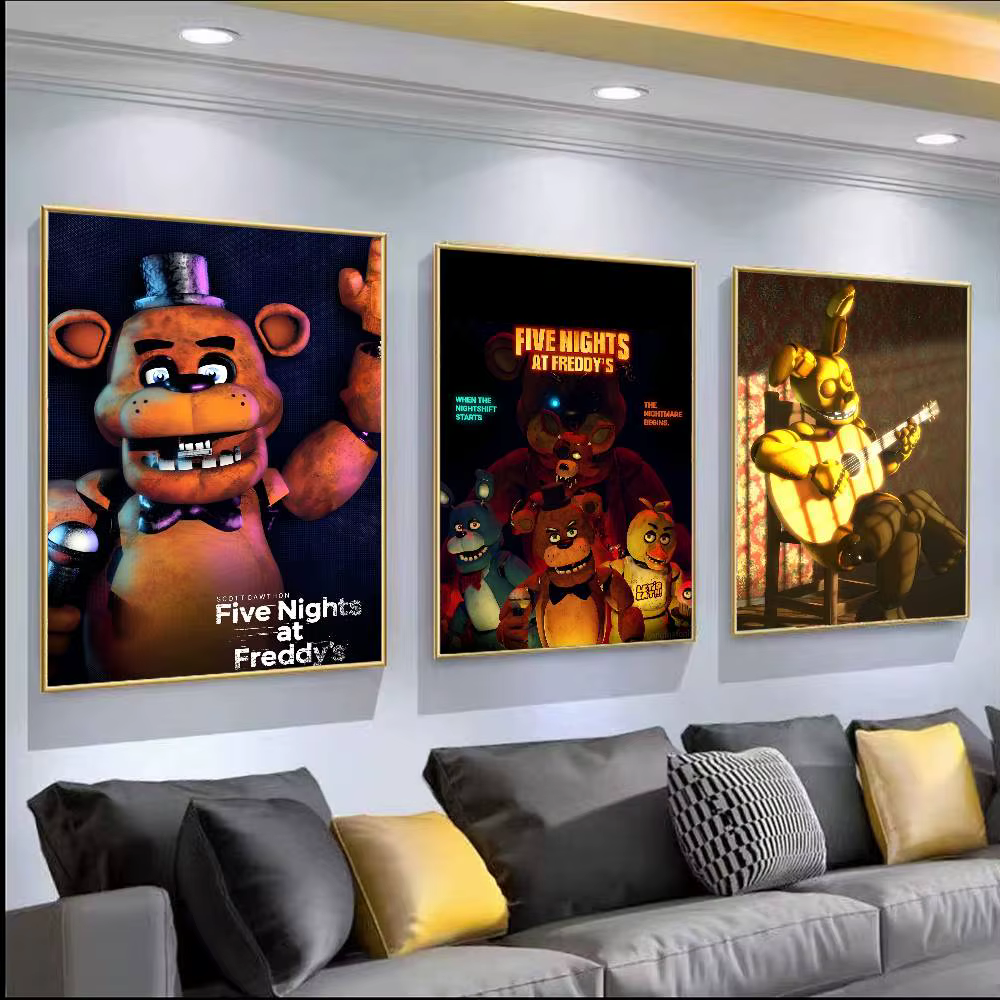 FNAF – affiche de groupe ultime cinq nuits-at-freddys, affiche d'art HD pour la maison, salon, bar, bureau, décoration collante, imperméable
