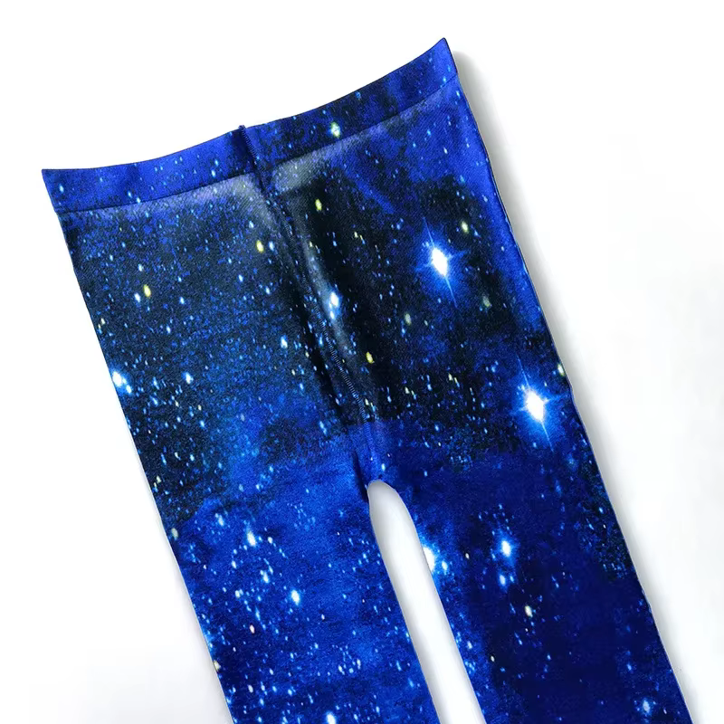 Collants imprimés galaxie bleu Cool