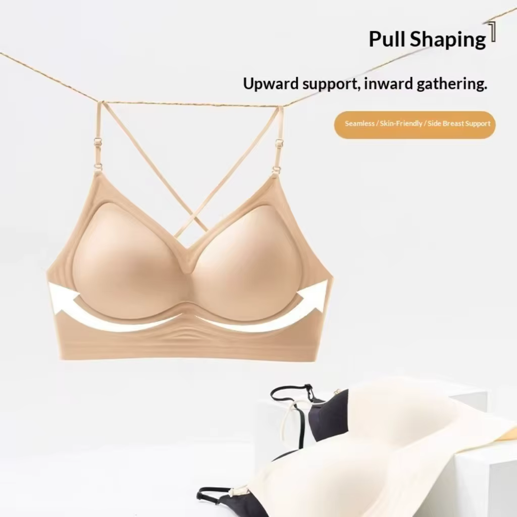 Soutien-gorge d'été pour femme, rehausseur de dos : à fines bretelles, push-up, dos nu, sans couture, à fermeture au cou, discret, sexy et confortable