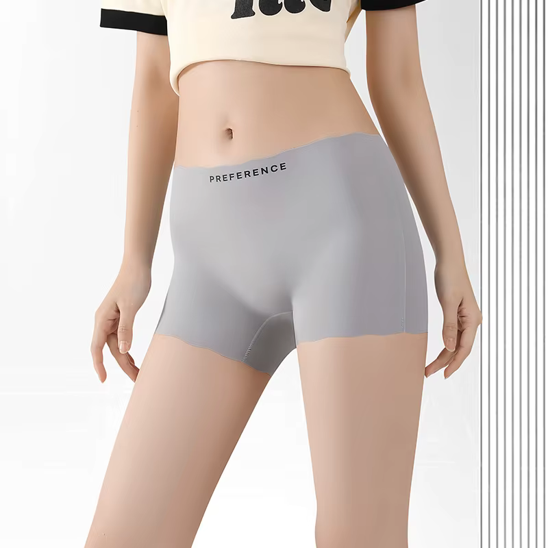 Short d'été pour femmes, culotte sous la jupe, pantalon court de sécurité en soie glacée, sous-vêtements de protection à volants, grande taille