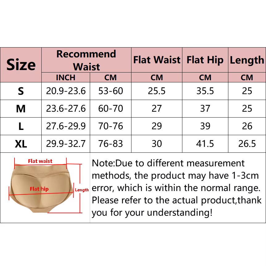 Femmes corps Shaper fesses rembourrées culotte taille moyenne hanche Pad faux bout