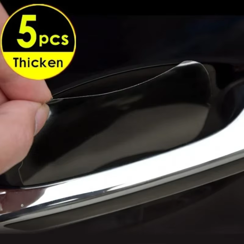 Autocollants transparents pour poignée de porte, 5 pièces, autocollants de protection pour portes de voiture, anti-rayures, décoration de voiture, autocollants et décalcomanies