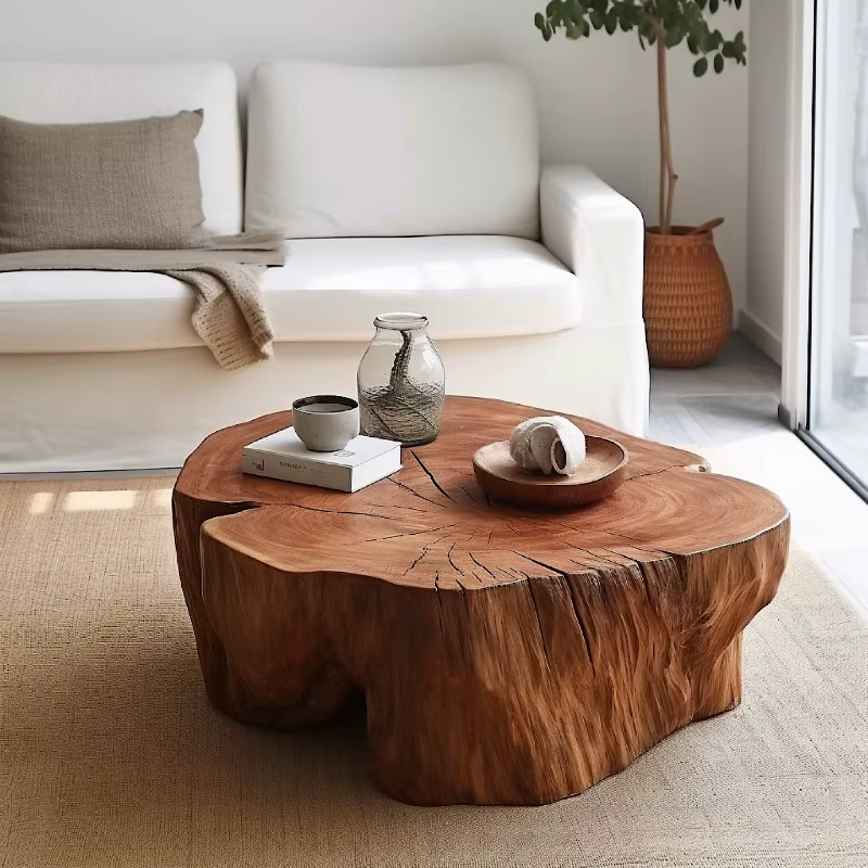 Table basse minimaliste unique, esthétique, gain de place, pour salon, table basse de luxe, table de service, mobilier de patio