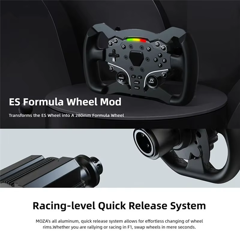 Racing ES Formula Wheel Mod 280Mm Corps en aluminium de qualité aviation spécialement conçu et adapté pour le
