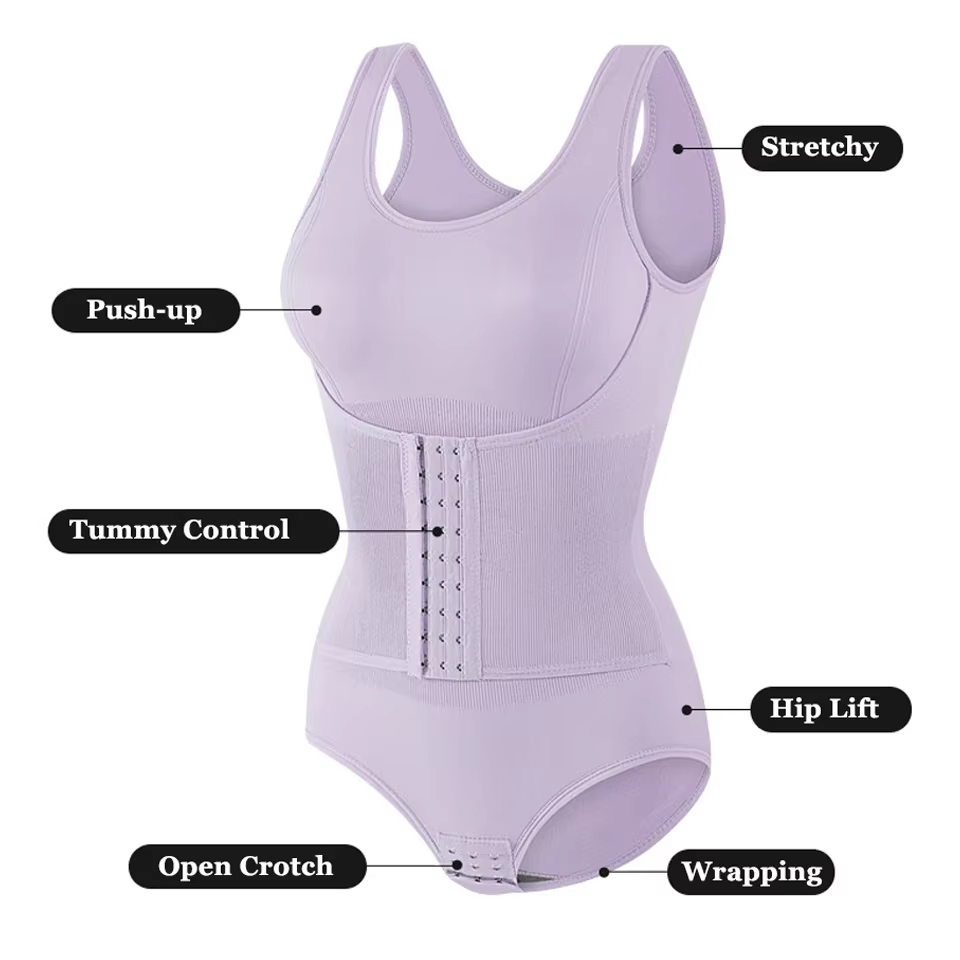 2025 nouveau Body Shapewear avec ceinture à glissière femmes ventre contrôle Fajas corps Shaper taille formateur minceur Cincher hauts Corset