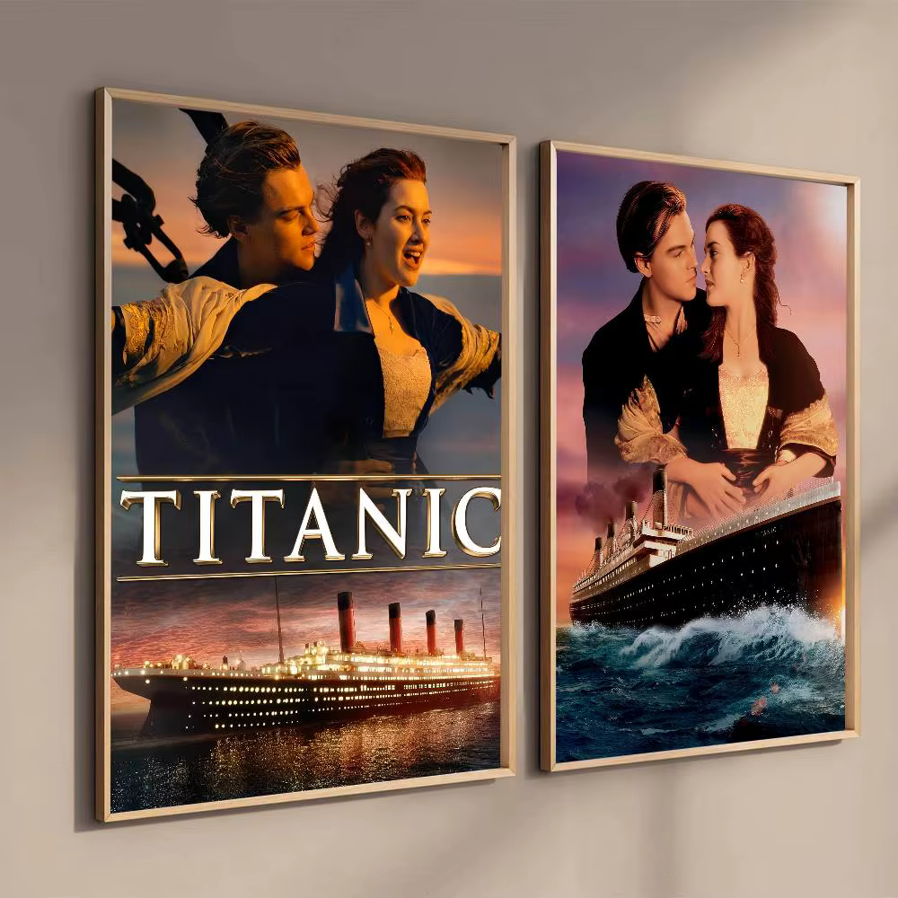 Affiches décoratives, peintures murales pour chambre d'étude, chambre à coucher, bar, cadeaux, affiche classique du film T-Titanic