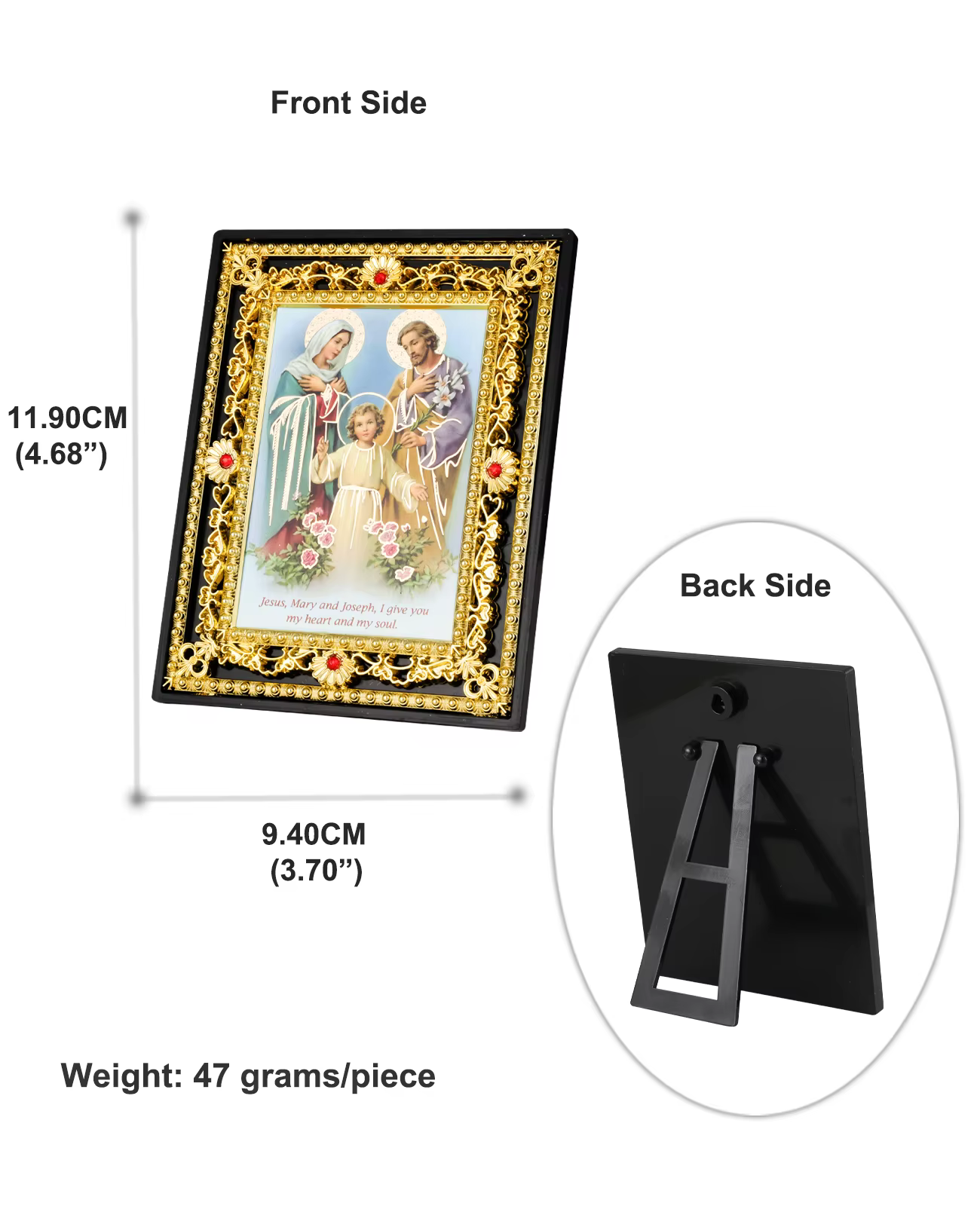 Figurine d'icônes de saint-Michael, cœur immaculé, vierge marie, icône de la sainte famille, cadre carré, Collection de décoration de table pour la maison et l'église