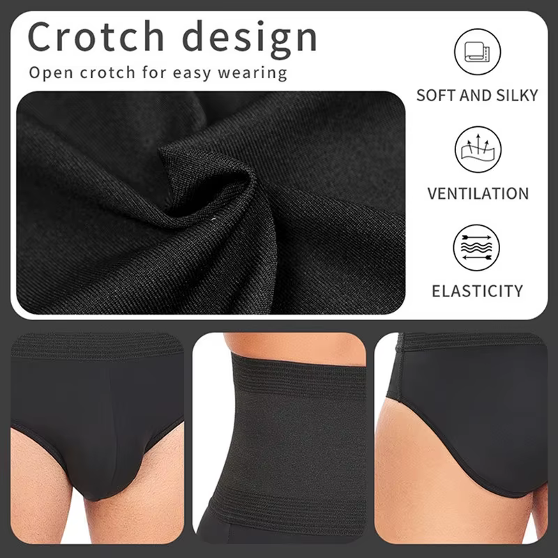 Homme colombien ceintures Shapers slips taille haute hommes culottes minceur