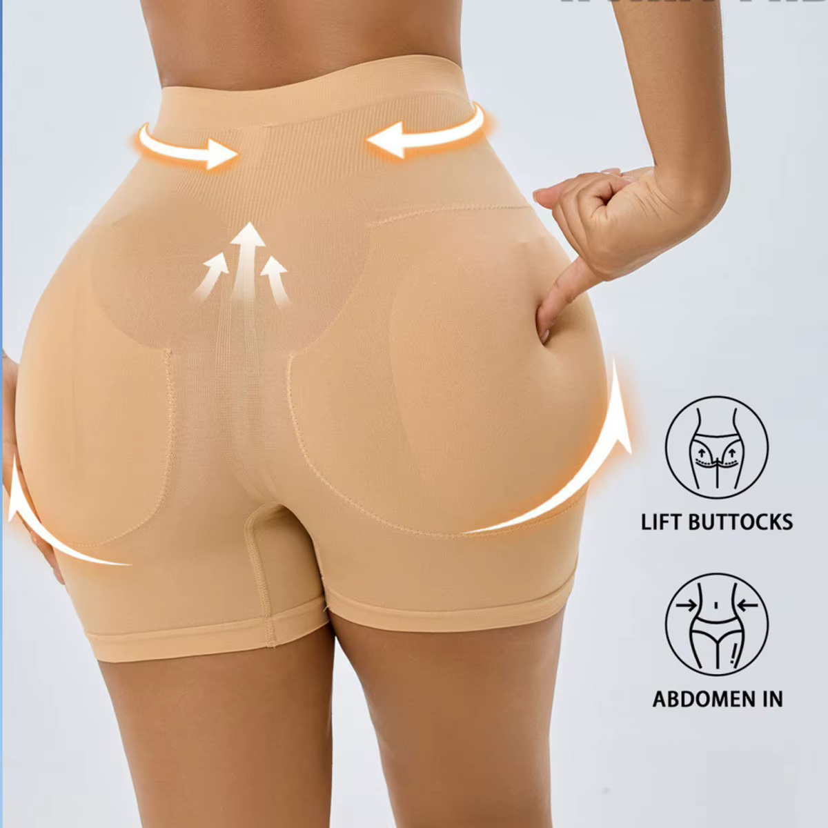 Flarixa Culotte gainante rehausse-fesses pour femme avec coussinets amovibles