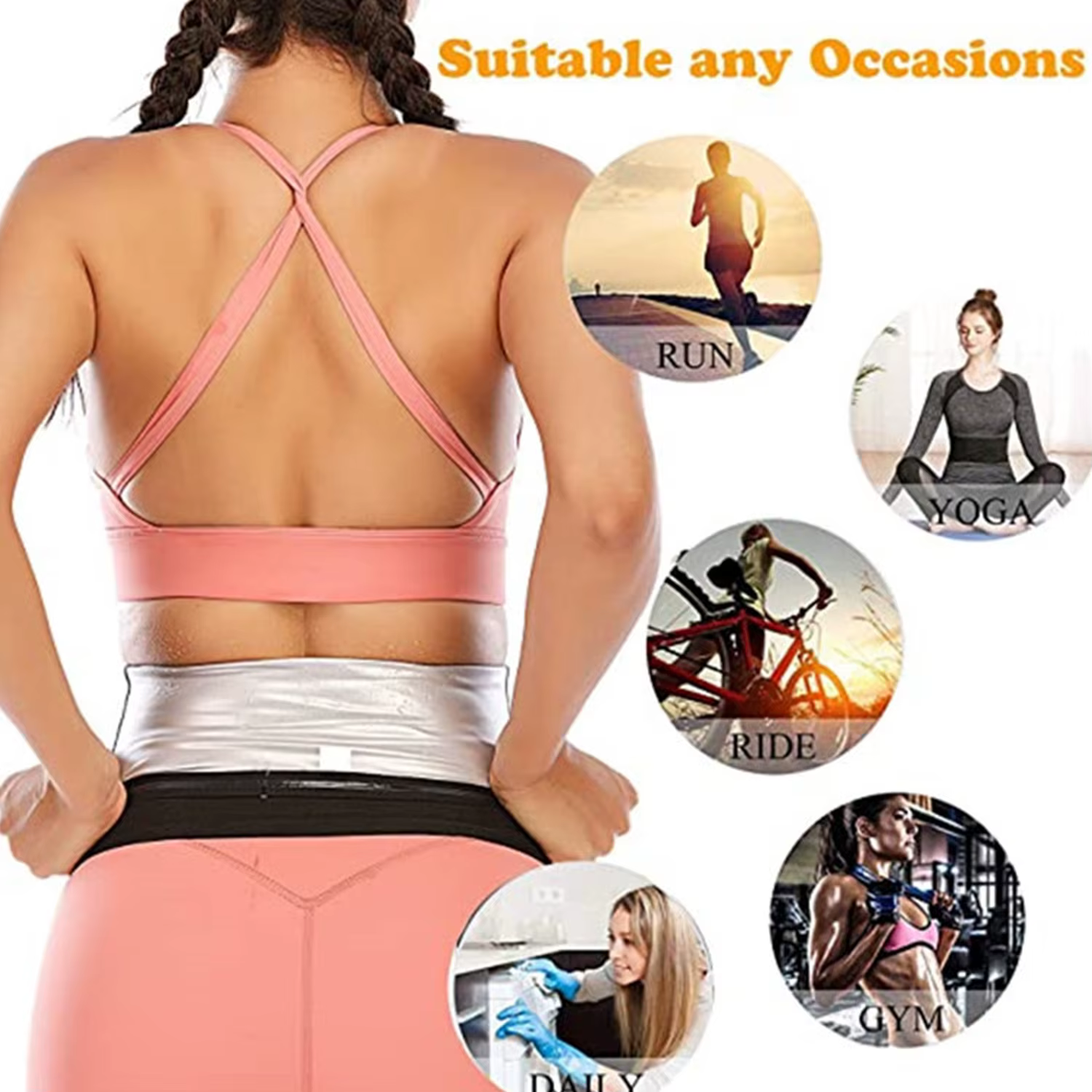 Ceinture amincissante à fermeture éclair