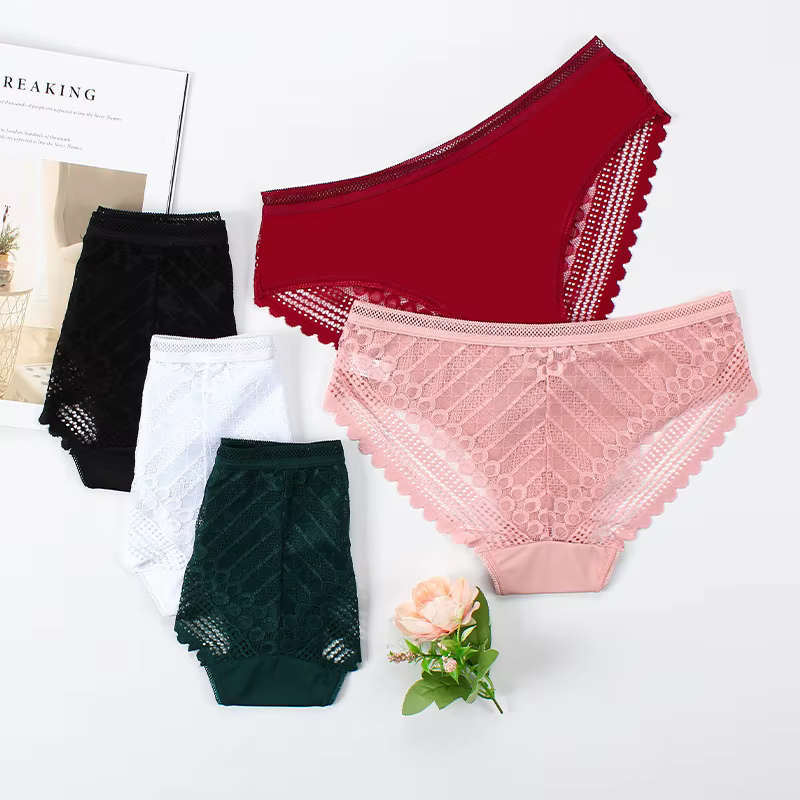 Ensemble de culottes en dentelle pour femmes