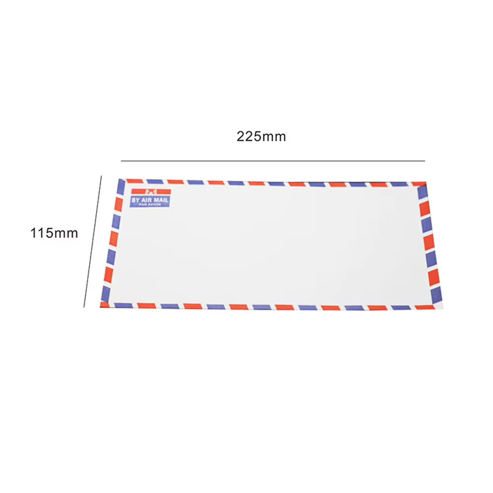 20 enveloppes en papier blanc pour courrier aérien, enveloppes rétro en papier de vachette