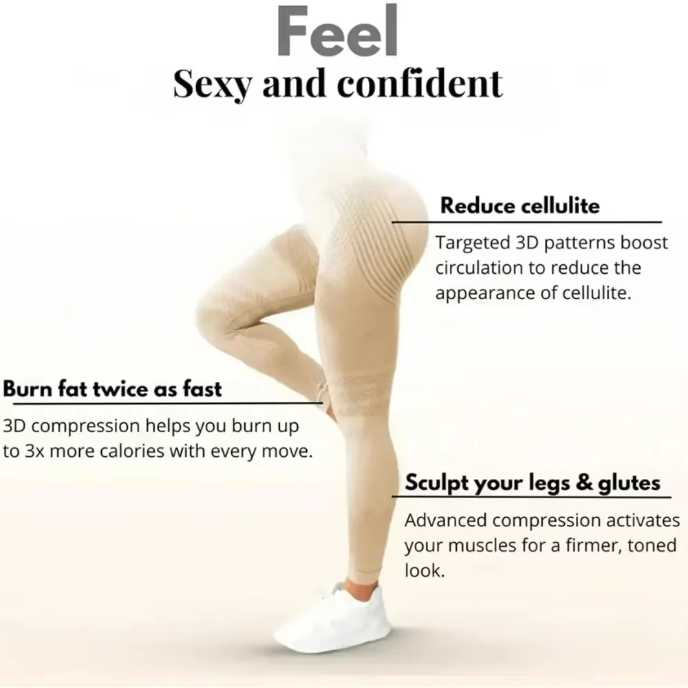 Leggings 3D anti-cellulite pour femmes