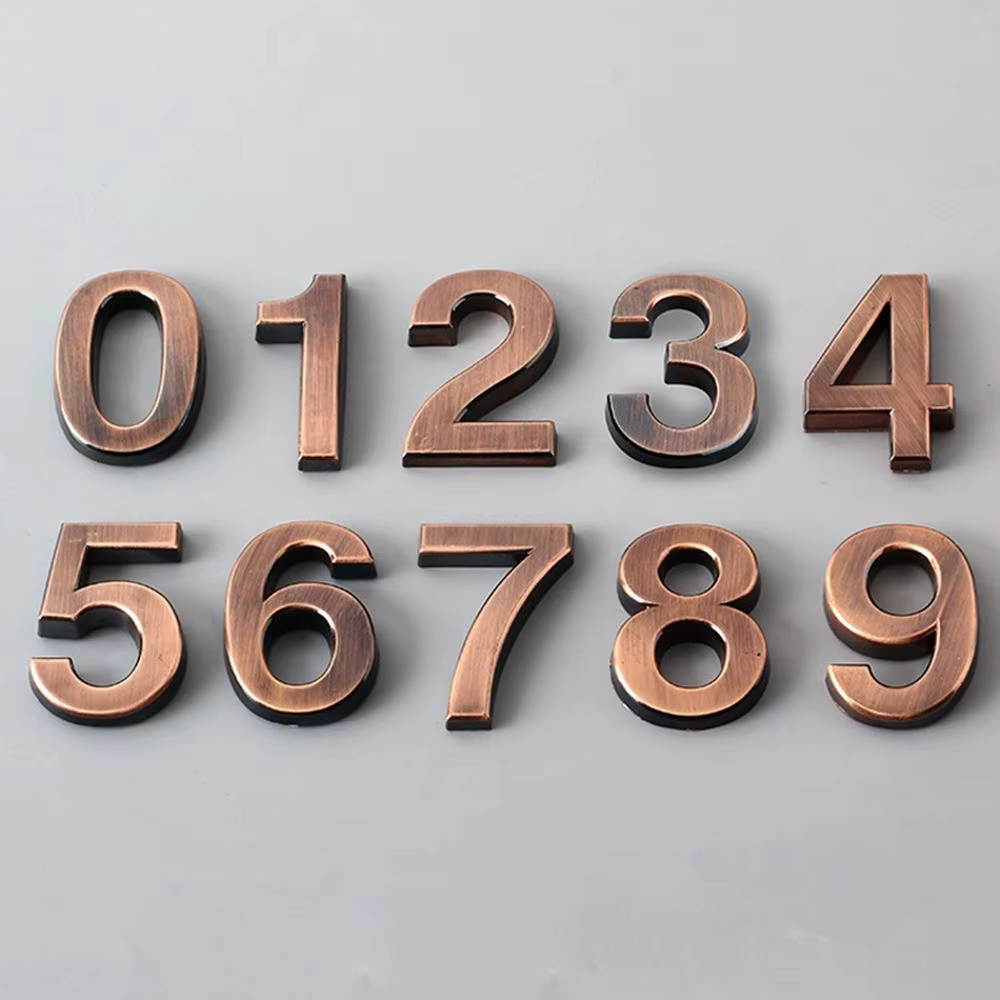 Autocollant numérique pour numéros d'adresse, décor mural pour bâtiments de 0 à 9 étages, maison, hôtel, porte de compartiment, plaque signalétique
