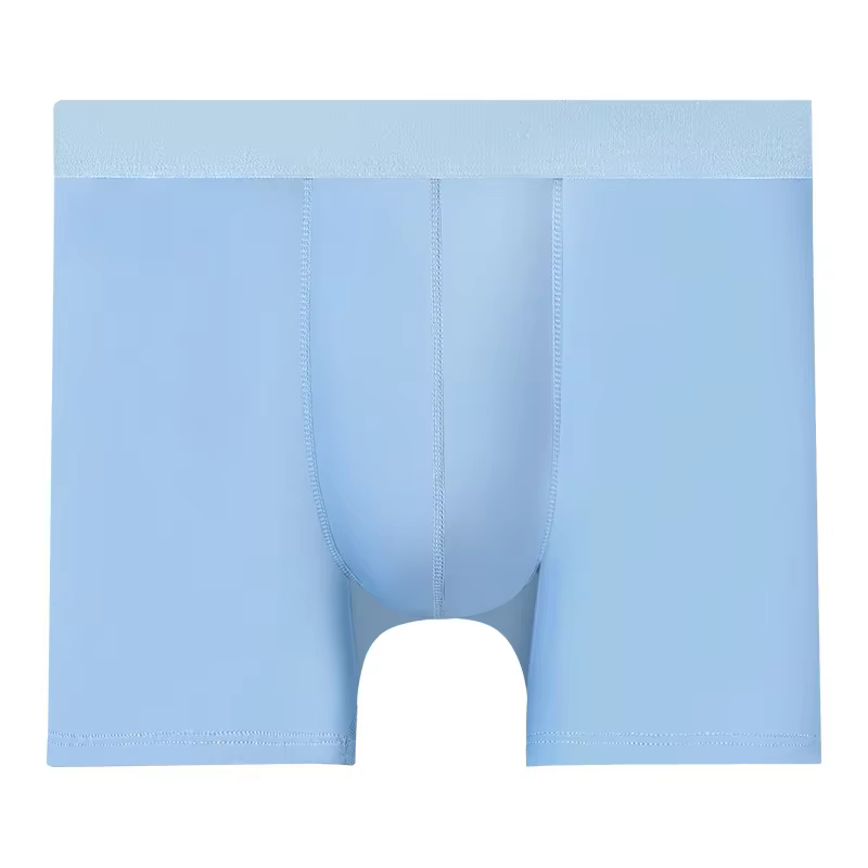 Caleçons de sport en soie pour hommes - modèle léger d'été, jambe anti-friction, respirant pour la course, entrejambe allongé anti-friction