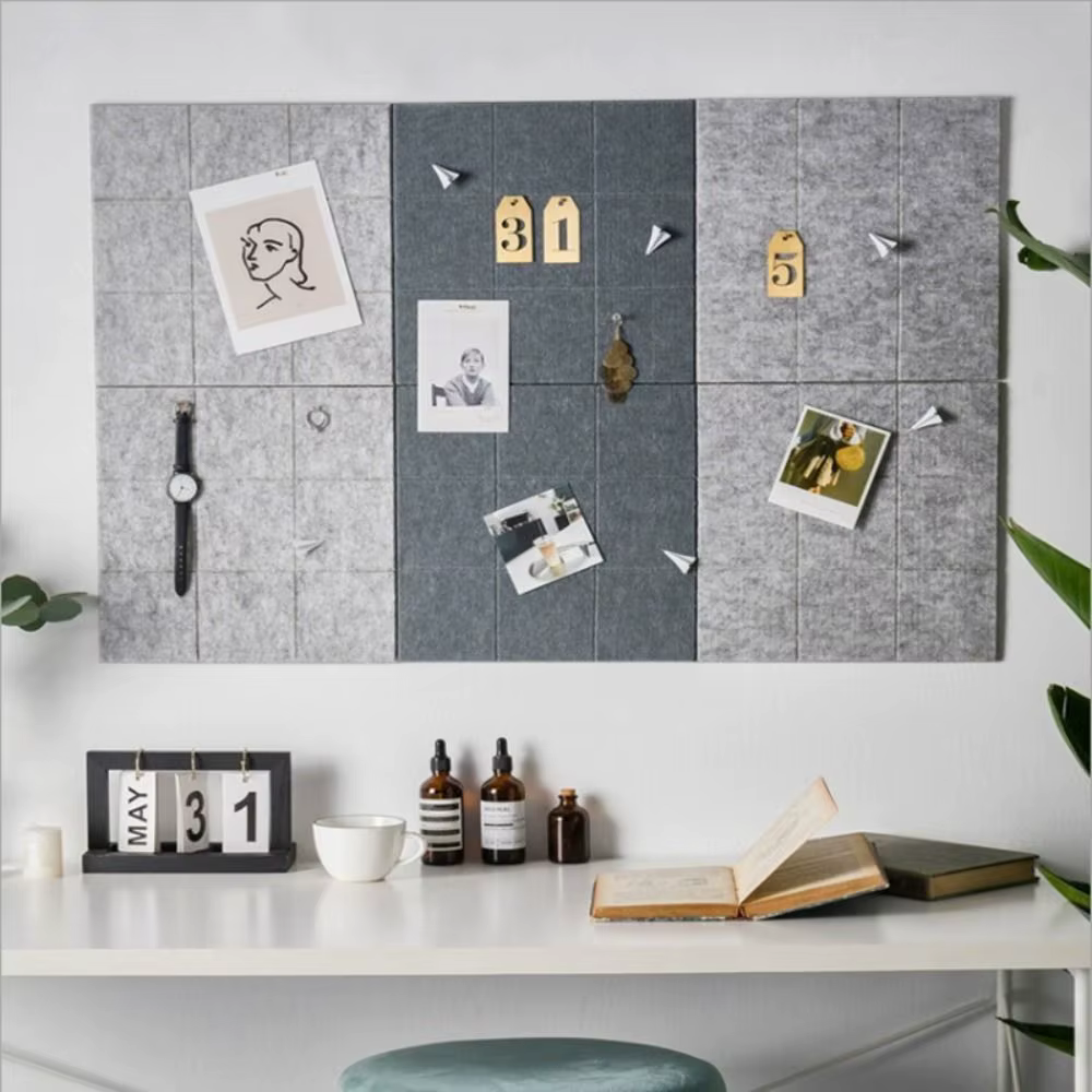 Tableau d'affichage en feutre pour murs, babillard, mémo, bureau, maison, école