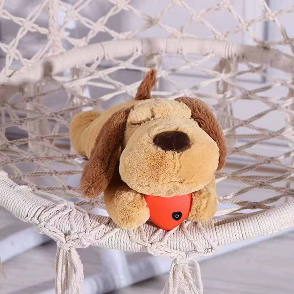 Aide au sommeil pour chien, battement de cœur, soulagement de l'anxiété, entraînement comportement, chien couché, Animal en peluche, chiot doux, poupée, cadeau d'anniversaire