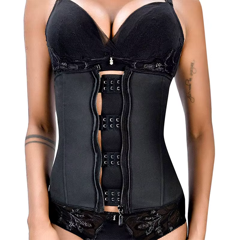 3XL Latex Corset Body Shaper Taille Formateur Cincher Zipper Underbust Perte de Poids Minceur prostrewear Sablier