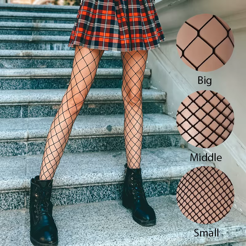 Collants en nylon résille en maille pour femmes