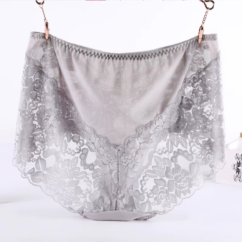 Culotte taille haute en dentelle pour femme