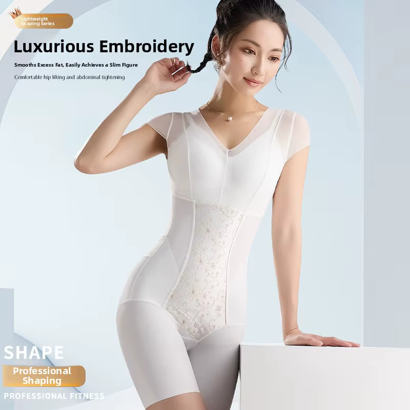 Luxueux brodé une pièce Shapewear femmes post-partum taille soutien hanche levage Abdomen minceur sans couture Body costume