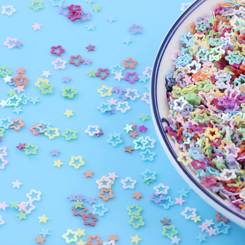 Paillettes scintillantes étoiles et fleurs, 4mm, 20g, pour additifs de Slime, accessoires de remplissage pour Nail Art de mariage
