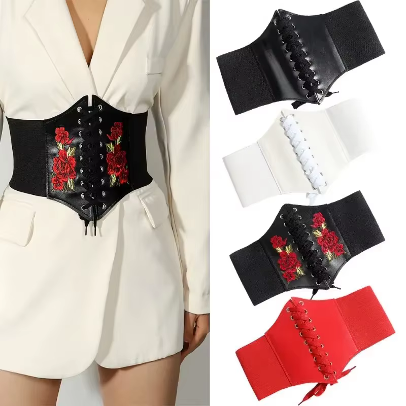 Body noir Shapewear femmes vêtements gothiques sous le buste taille Cincher formateur Pu cuir élastique Sexy mariée Corsets et Bustiers