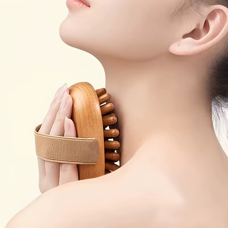 Brosse de Massage corporel à coussin d'air, pour la Relaxation des tissus profonds et Gua Sha, poils souples pour les jambes, l'estomac et le dos, 1/2 pièces