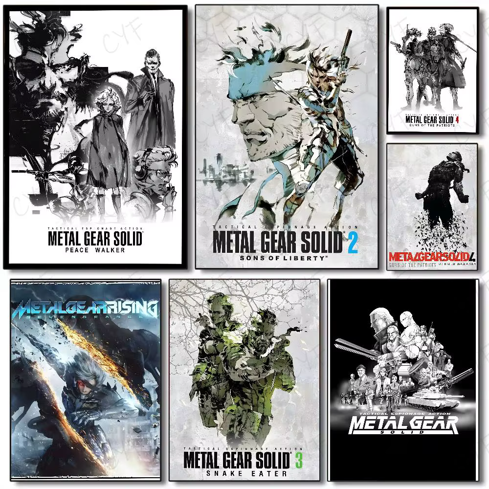 Beau homme jeu m-métal Gear Solid-MT affiche Art peinture affiche avec impressions maison chambre salon décoration cadeau