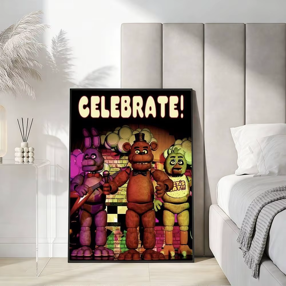 Fnaf Five-nights-At-Freddys – affiches classiques, autocollants, impression artistique, décoration murale artistique rétro HD, décoration murale pour salon, chambre à coucher, cadeau pour la maison