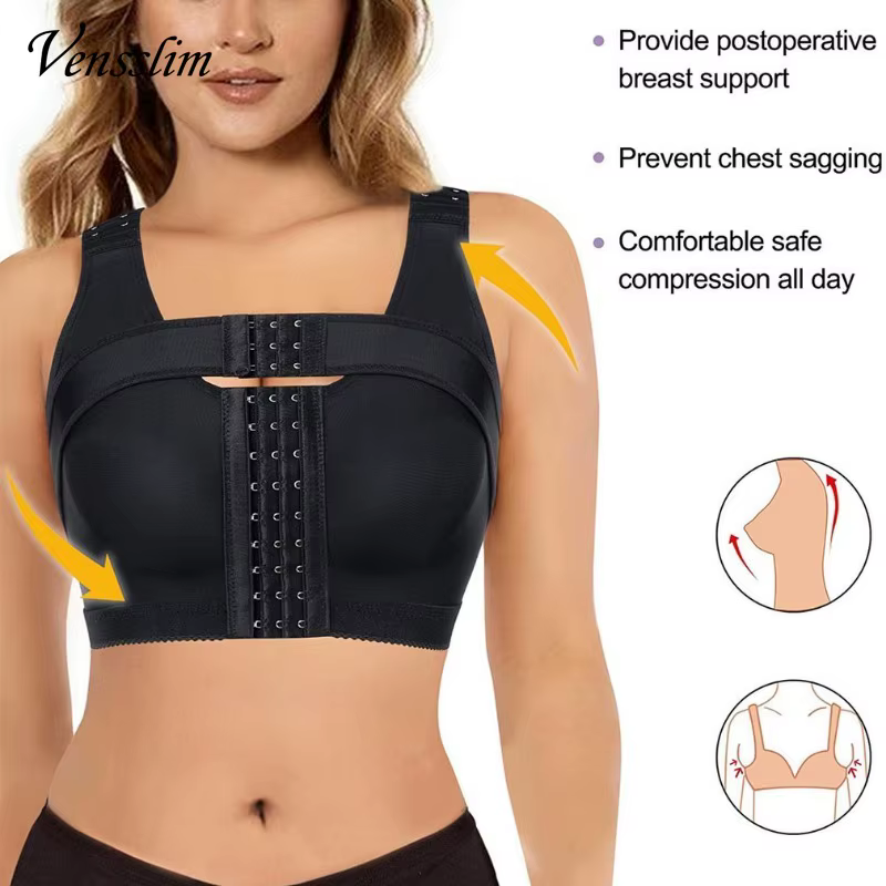 Soutien-gorge post-chirurgical à fermeture frontale pour femmes