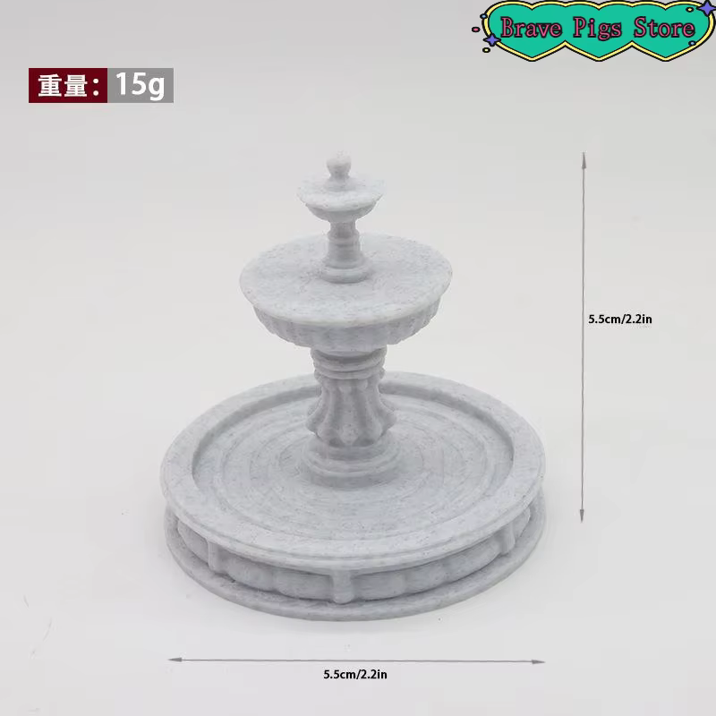 Fontaine d'extérieur européenne pour maison de poupée, 1 pièce, décor d'eau à circulation, Villa, jardin, cour, aménagement paysager, ornement d'eau cour