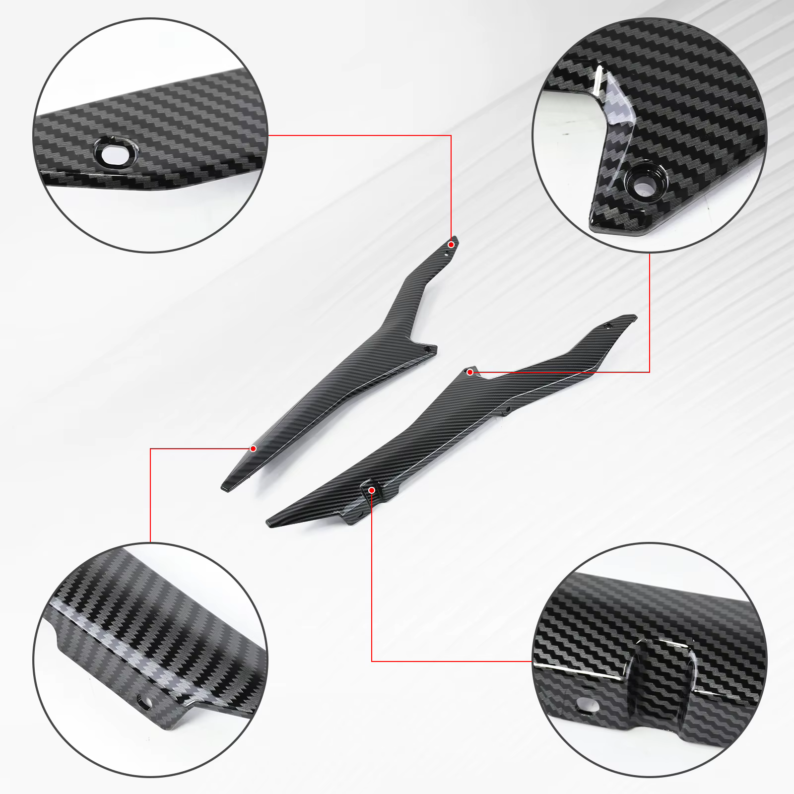 Carrosseries droite et gauche pour moto SURRON Ultra Bee, en fibre de carbone par transfert d'eau, pour motos électriques Surron
