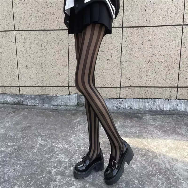 Cuisse rayée bas hauts collants Lingerie bonneterie Ultra-mince