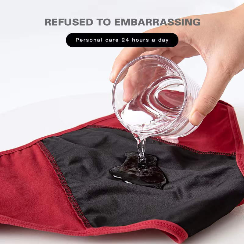 Culottes menstruelles pour femmes - Culottes respirantes taille moyenne grande taille imperméables pour les règles et post-partum