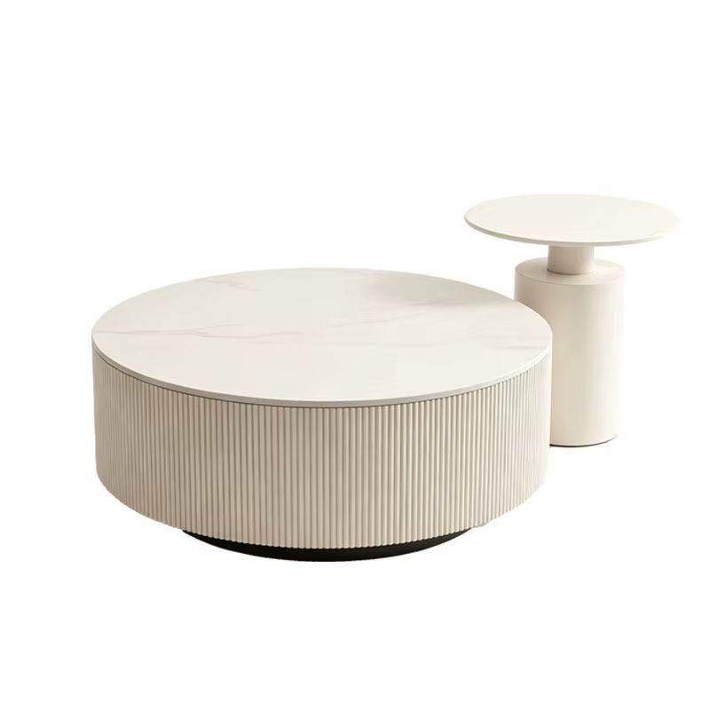 Table basse minimaliste moderne pour salon, design gain de place, petite table basse ronde pour balcon, meubles de salon