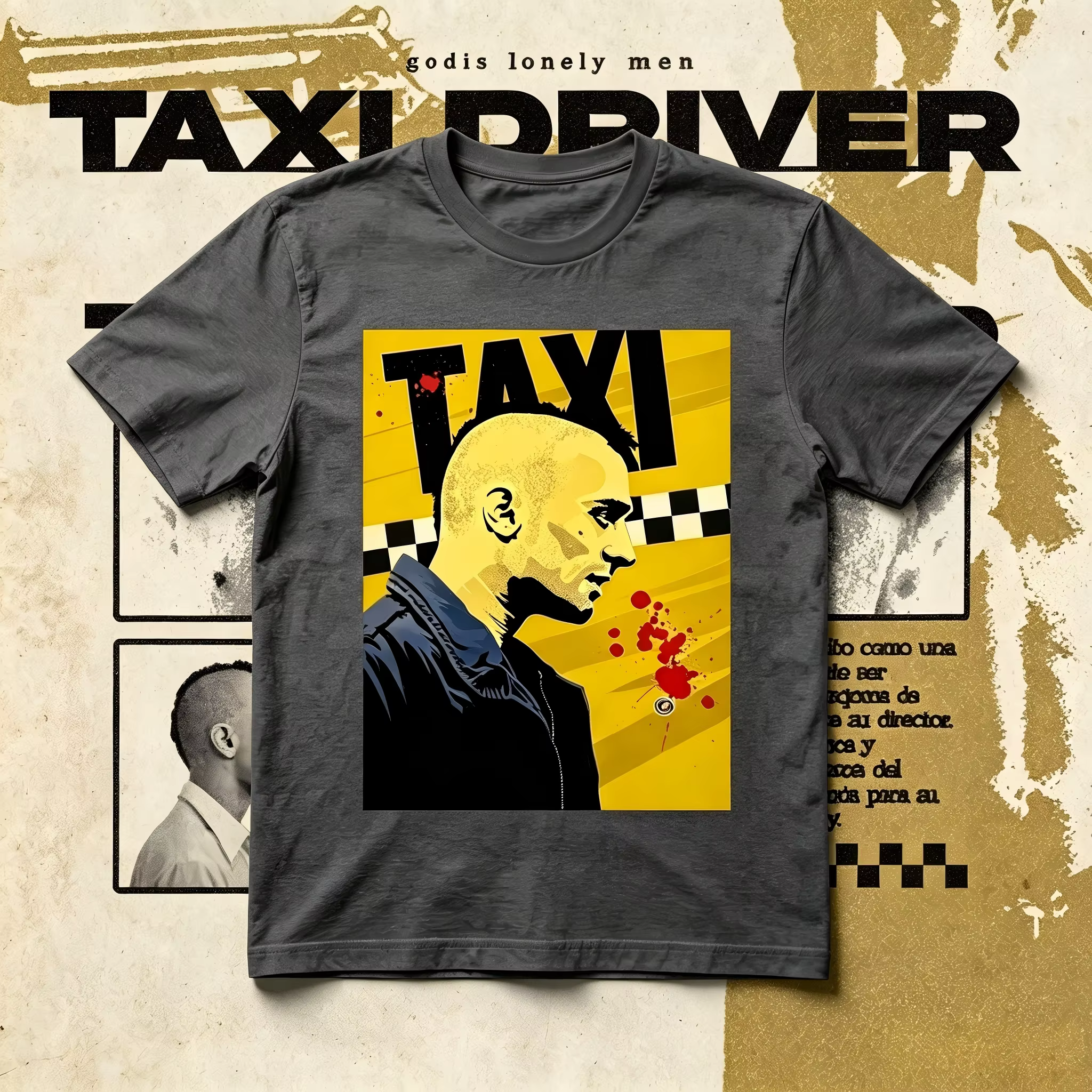 T-shirts classiques Taxi Driver, style streetwear, punk rock, hip hop, pour hommes et femmes, décontractés, à manches courtes, col rond, unisexe, hauts tendance