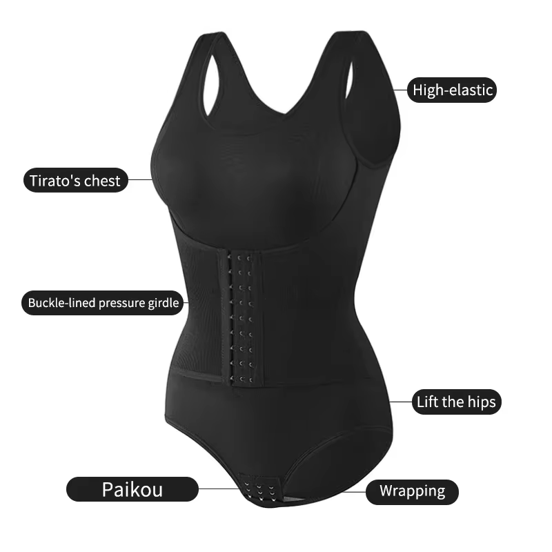Body Shapewear Double boutonnage ventre contrôle corps Shaper post-partum minceur femme taille formateur