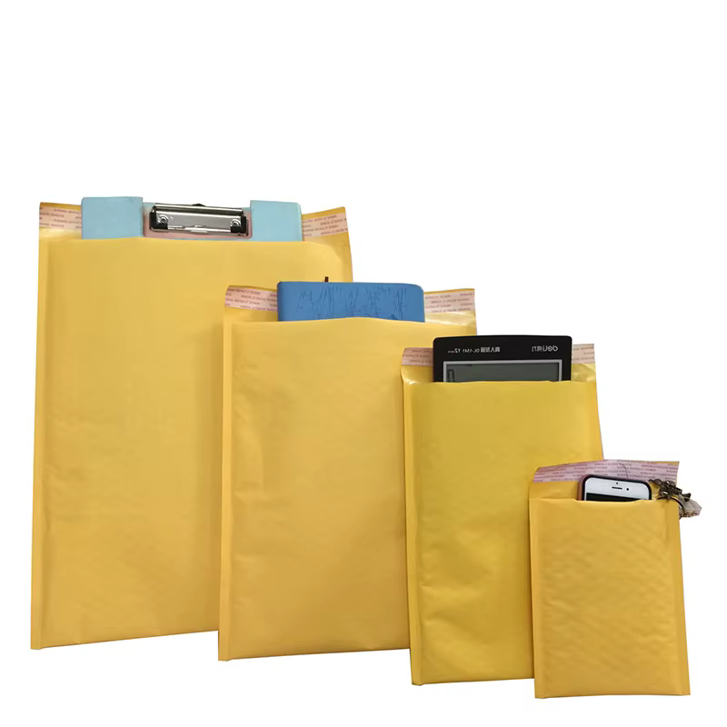 Paquet de 10 enveloppes à bulles jaunes dorées auto-scellantes, enveloppe d'expédition rembourrée, logistique Express, livre d'emballage, sac d'emballage pour vêtements