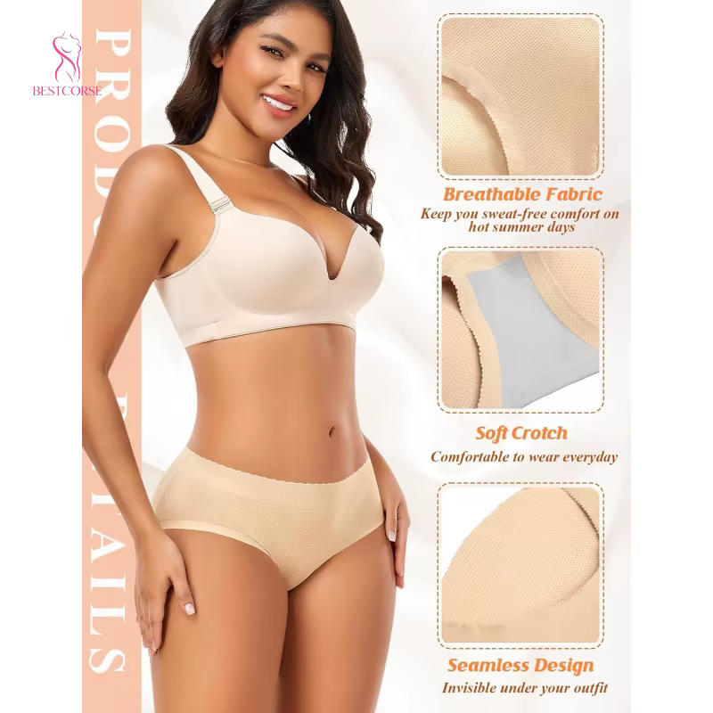 Culotte push-up invisible et respirante sans couture