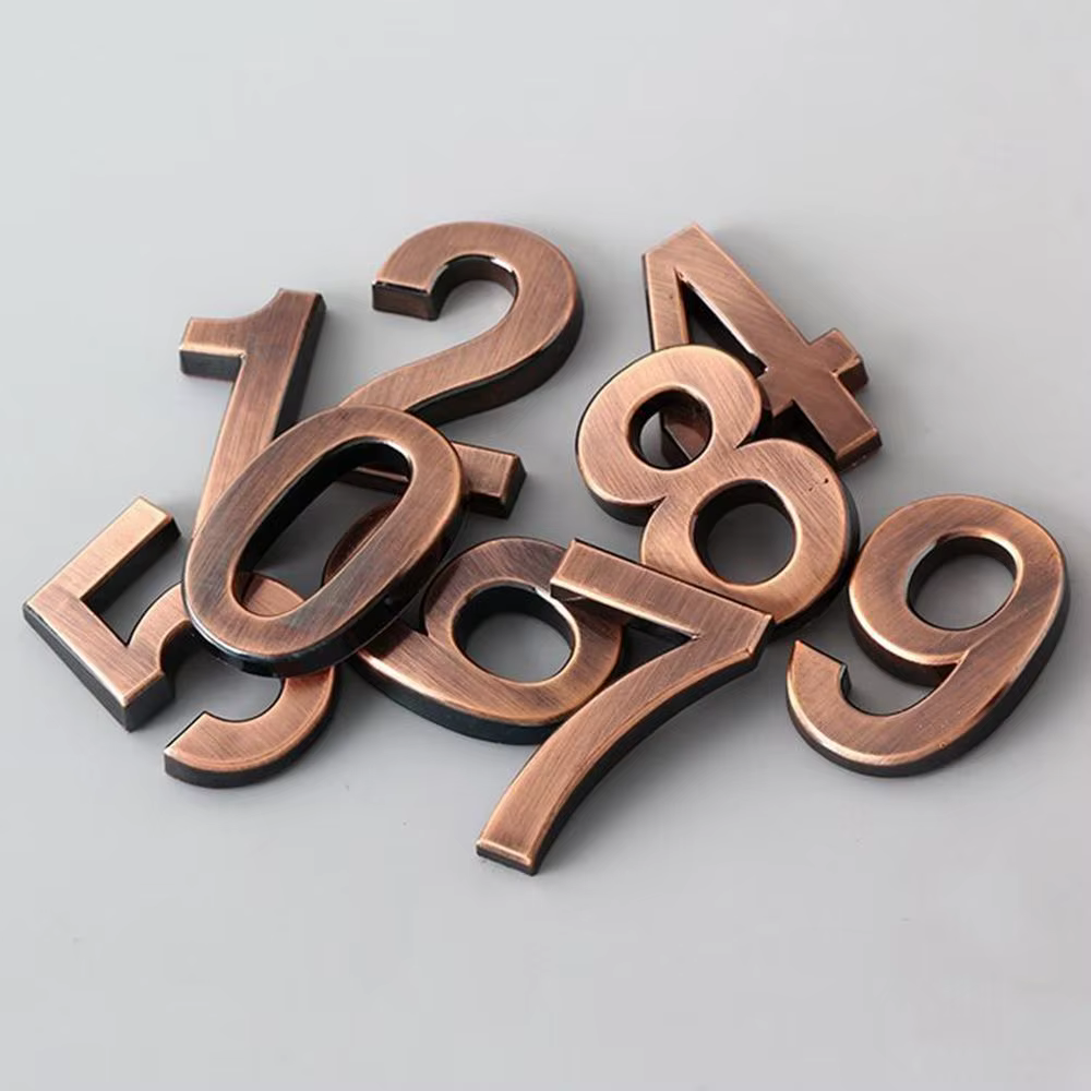 Autocollant numérique pour numéros d'adresse, décor mural pour bâtiments de 0 à 9 étages, maison, hôtel, porte de compartiment, plaque signalétique