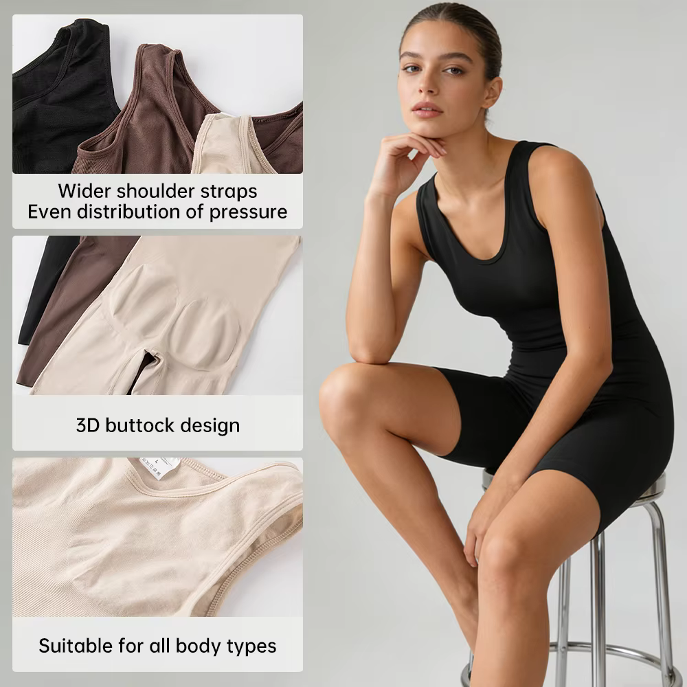 Body sculptant pour femme à bretelles larges