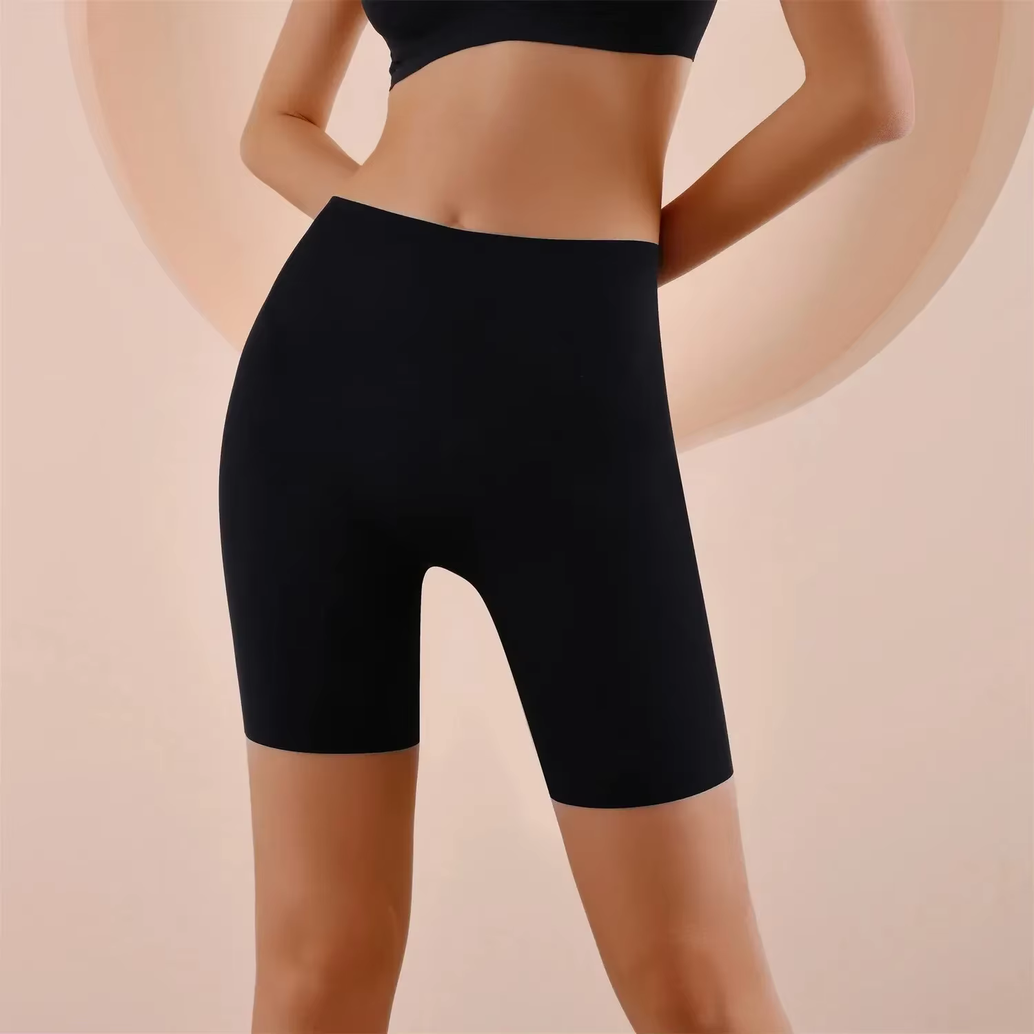 Shorty taille haute sans couture pour femme